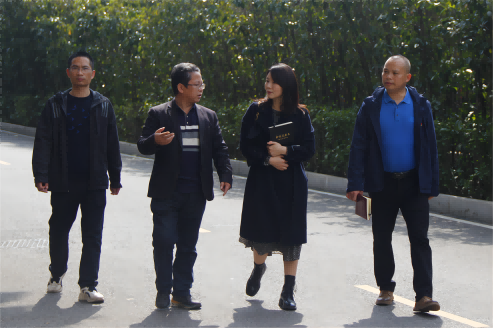 芦淞区董家塅片区管委会副主任曾超群一行来开云网页版页面登录调研产教融合工作